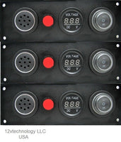 Discharge Battery Voltage Monitor 12 Volt Detector Voltmeter Alarm w/ Mute Marine - 12-vtechnology