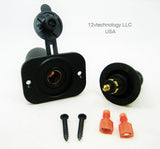 Waterproof 12V Accessory Panel Dash Power Socket & Plug Jack BMW Powerlet Hella - 12-vtechnology