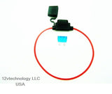 12 Volt / 24 Volt Triple 4.2A USB Charger + Red Voltmeter + Plug Socket Panel Wires - 12-vtechnology