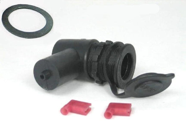 Tight Fit Installation Accessory Socket, Marine Outlet Motorcycle 12V w/ Boot - 12-vtechnology