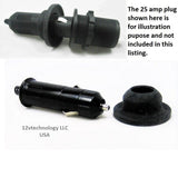 Waterproof Heavy Duty 25 Amp 12 Volt Plug Lighter Socket High Power Outlet W/ Boot #JD+#