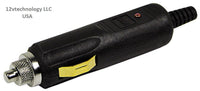 Weatherproof Heavy Duty 12 volt 20A  Accessory Lighter Rugged Fused Plug +Skirt - 12-vtechnology