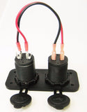 Dual 3.1A USB Charger and Socket Panel Mount Marine 12 Volt Jack Power Outlet - 12-vtechnology