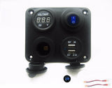 USB 3.1 Amp Charger + Voltmeter + 12 Volt LED Socket + Switch Panel Outlet Wires - 12-vtechnology