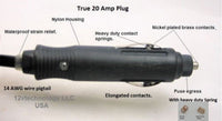 Add Plug Accessory Cigarette Lighter 12V Socket Heavy Duty High Current 20A Fuse - 12-vtechnology