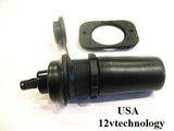 Waterproof Lighter Power Socket Locking Plug, Boot 12 Volt Marine Motorcycle - 12-vtechnology