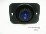 Waterproof Rocker Toggle Switch SPST Socket 24 Volt Marine Blue LED Panel Dashboard  #swb1-24