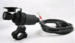 Narrow Waterproof Motorcycle Handlebar Narrow 12V Cigarette Lighter Socket Plug - 12-vtechnology