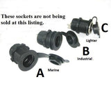 Socket 12 Volt Plug Outlet Mounting Hole Bore 1-1/8" Drill Panel Dashboard 1.125" - 12-vtechnology
