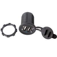 Waterproof Dual USB Charger Socket Power Plug Outlet 3.1 Amp Adapter Dash mount