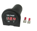12 / 24 Volt Digital Voltmeter Batteries Chargers -Mount Socket Boot- Car truck