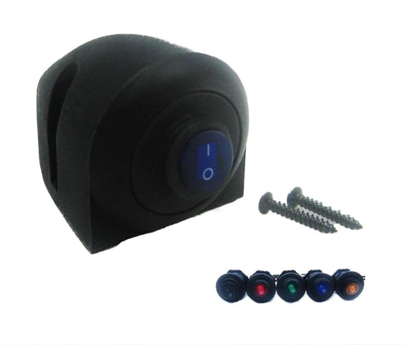 Enclosed Waterproof Rocker Toggle Switch SPST Marine Socket 12 Volt Color LED Choice #swb1/cmb1/2