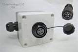 Waterproof Junction Box Case & Two 2-Pin or 4-Pin Wire Connector Marine 12V Plug Socket #ccn1/2/encl2