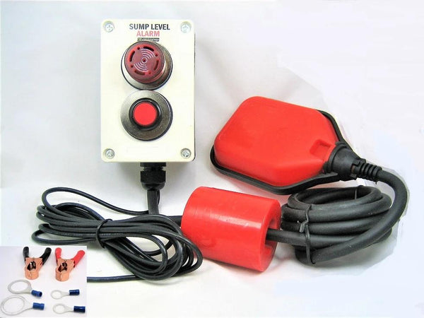 Indoor Outdoor SUMP PUMP ALARM Mute Button 12 Volt Battery Septic, Sewage, Well # SMPB2-12