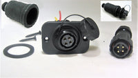 Heavy Duty Waterproof Four 4 Pin Wire Terminal Solar Dash Connector Marine 12 Volt Plug Socket #cn2/sbpn