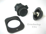 USB Charger w/Skirt Socket 12 V Outlet Power Point Jack Motorcycles GPS Marine - 12-vtechnology