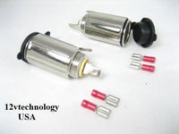 2x Cigarette lighter socket, panel mount power outlet 12 V Marine Motorcycle 2MS - 12-vtechnology