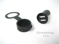USB Charger +Cap Socket 12V Cigarette Outlet Power Motorcycles Plug SAE Adapter - 12-vtechnology
