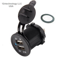 Special listing Fast Install Wired blue switch+ USB charger+12v socket # ycn/swb3CU/cr/q/4/a60