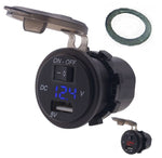 Voltmeter, USB Charger and On / Off Switch. Draws No Power When Off, Waterproof   CSVU-R/B/SW