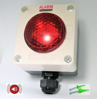 Waterproof Ultra Loud 125 DB Pulsating Alarm and Flashing LEDs Sealed NEMA Box 12V Marine #AL18