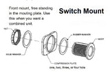 SPDT Highly Waterproof Rocker Toggle Switch 12V Round Momentary on-off-(on) #swblk31B