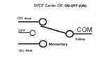 Panel Mount Rocker Toggle Switch SPDT Center Off Momentary 12V Round on-off-(on) #swblk31