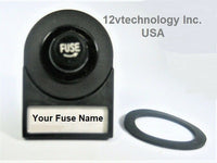 Labeled Fuse Holder 12V Plug Socket Glass Fuse 5x20mm Splash Proof Panel Mount #FSSR-15/LBL