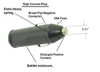 Heavy Duty Appliance Type 25 Amp 12V Socket High Power Outlet Lighter Style Plug #jd#/zplg